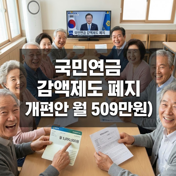 국민연금 감액제도 폐지 (국민연금 개편안 월 509만원)