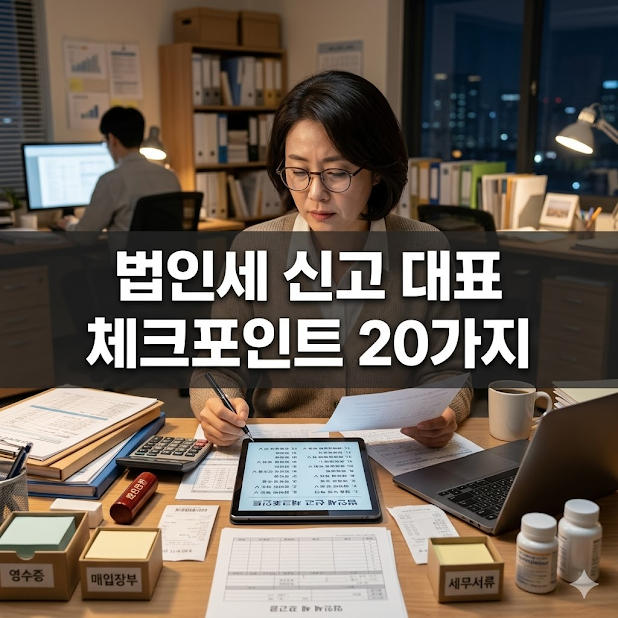 법인세 신고, 대표 체크포인트 20가지로 가산세 피하기