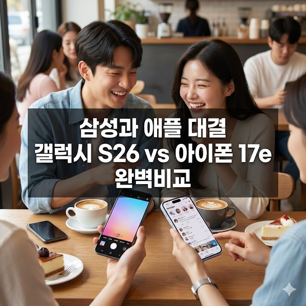 삼성과 애플 대결 갤럭시 S26 vs 아이폰 17e 완벽비교