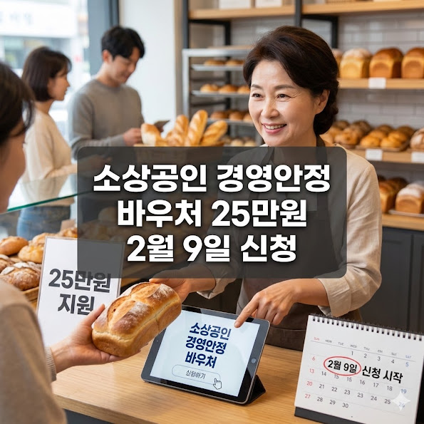 소상공인 경영안정 바우처 25만원 2월 9일 신청