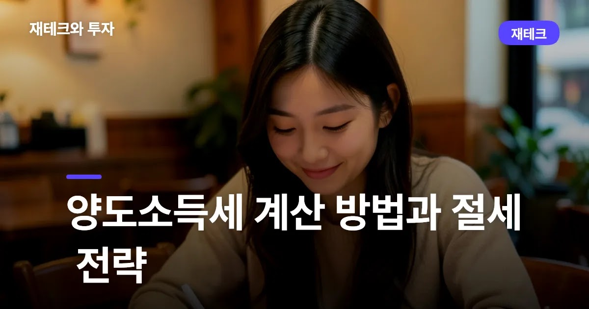 노트북과 계산기로 양도소득세를 꼼꼼하게 계산하는 사람