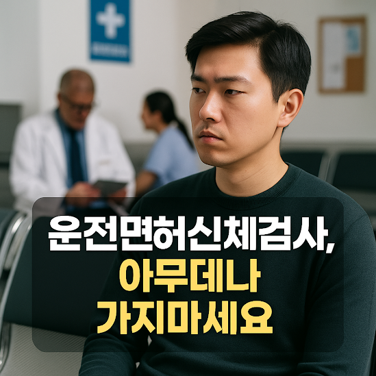 운전면허 신체검사: 아무데나 가지 마세요! 최저가&초고속 병원 리스트 공개