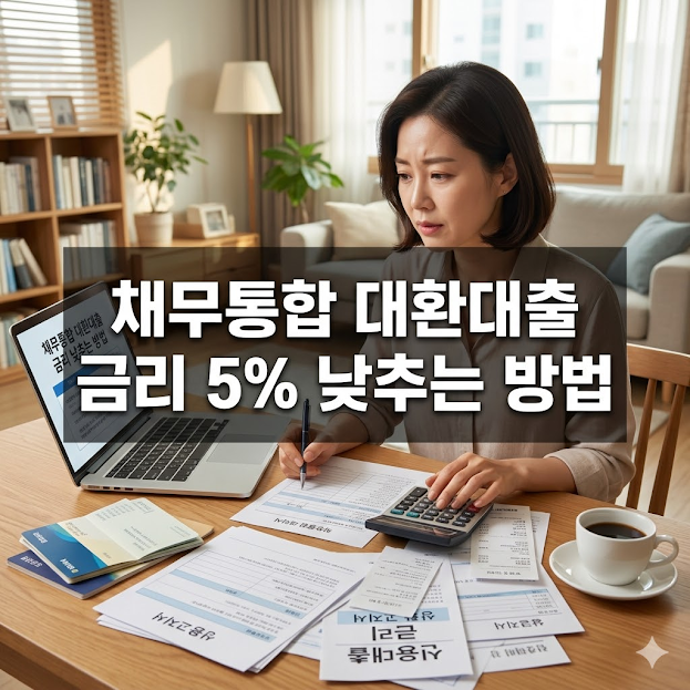 채무통합 대환대출 금리 5% 낮추는 방법