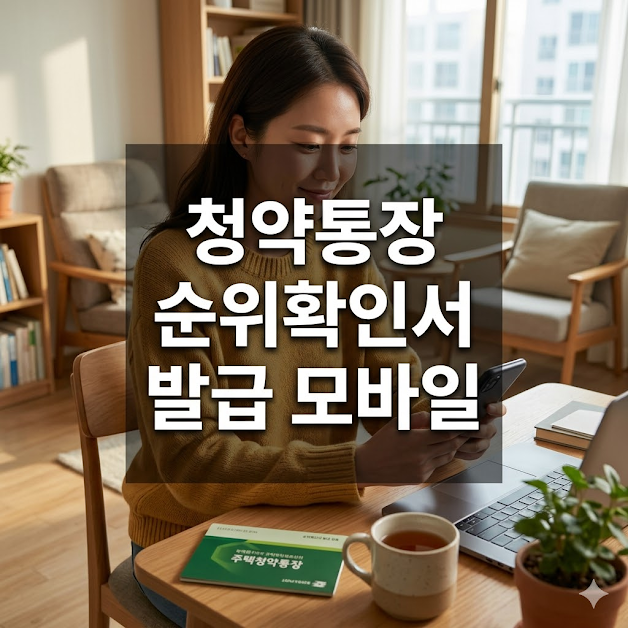 청약통장 순위확인서 발급 모바일