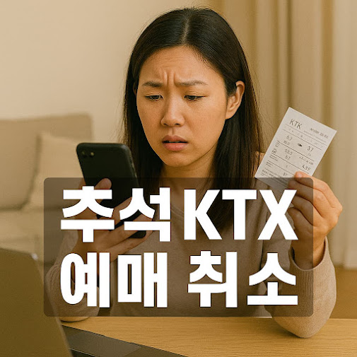 추석 KTX 예매 취소 방법