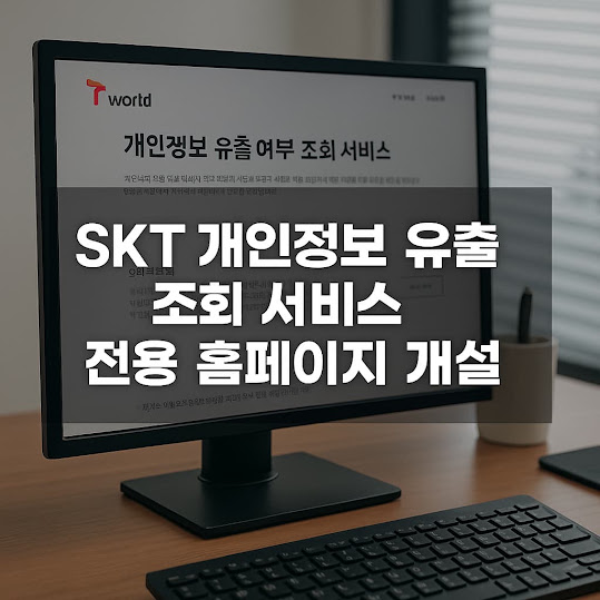 내 정보 유출됐을까? SKT가 7월 28일 전용 홈페이지 열었다