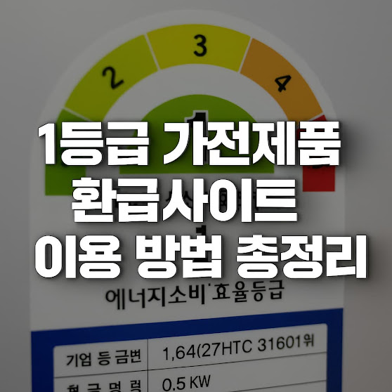 1등급 가전제품 환급사이트 이용 방법 총정리