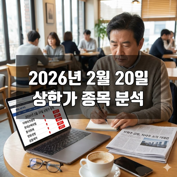 2026년 2월 20일 상한가 종목 분석