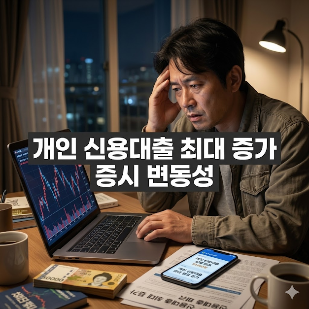 개인 신용대출 최대 증가 증시 변동성 속 빚투의 위험과 기회