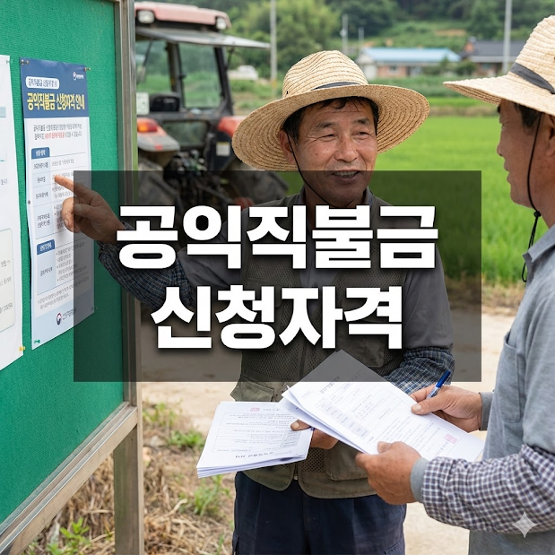공익직불금 의무교육 신청자격 지급시기 총정리