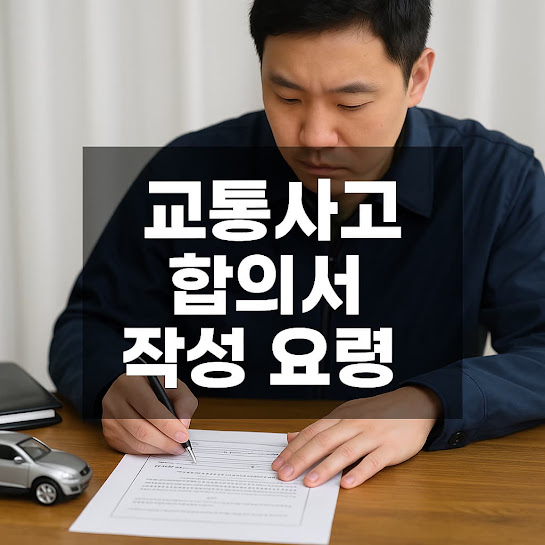 교통사고 합의서 작성 요령