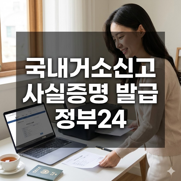 국내거소신고 사실증명 정부24에서 무료 즉시 발급 가이드