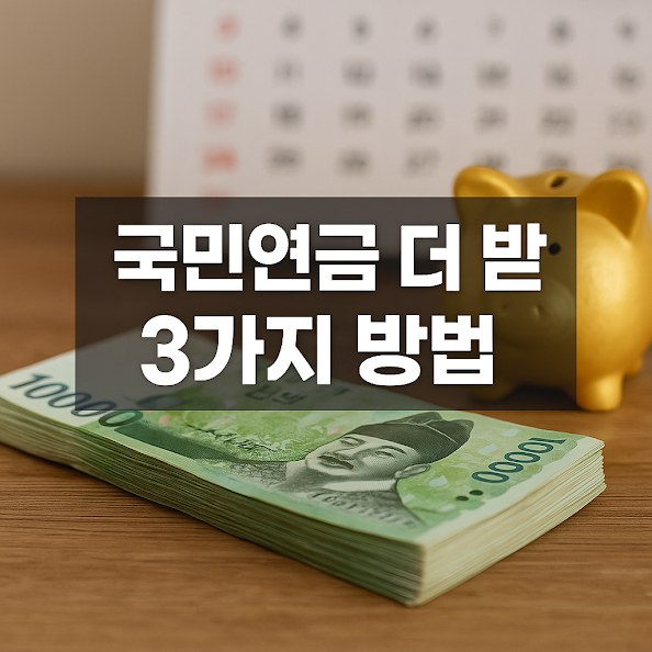 국민연금 더받는 3가지 방법｜평생 수령액을 늘리는 전략