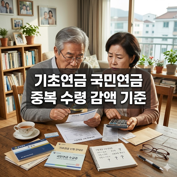 기초연금 국민연금 중복 수령 감액 기준