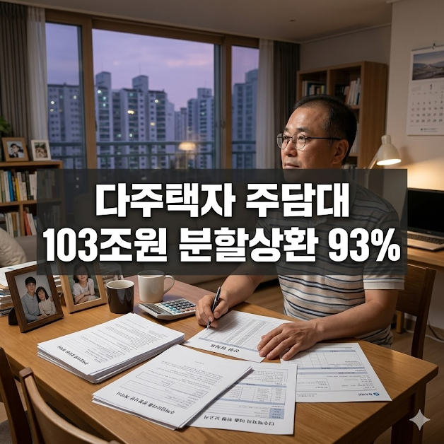 다주택자 주담대 103조원, 93% 분할상환 현황 심층 분석