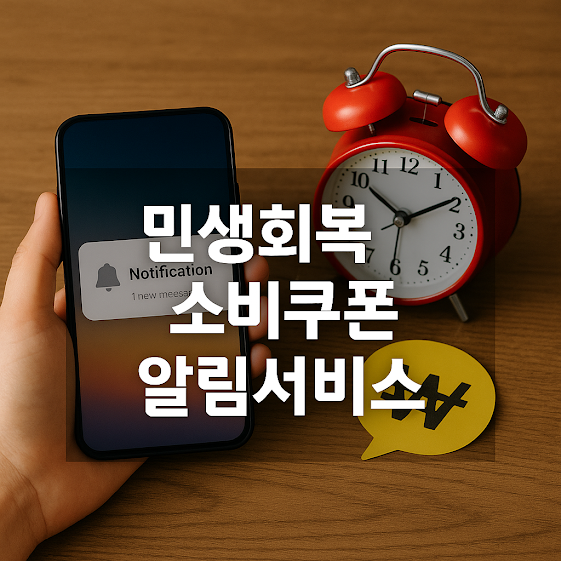 민생회복 소비쿠폰 알림서비스 신청방법 및 혜택 총정리