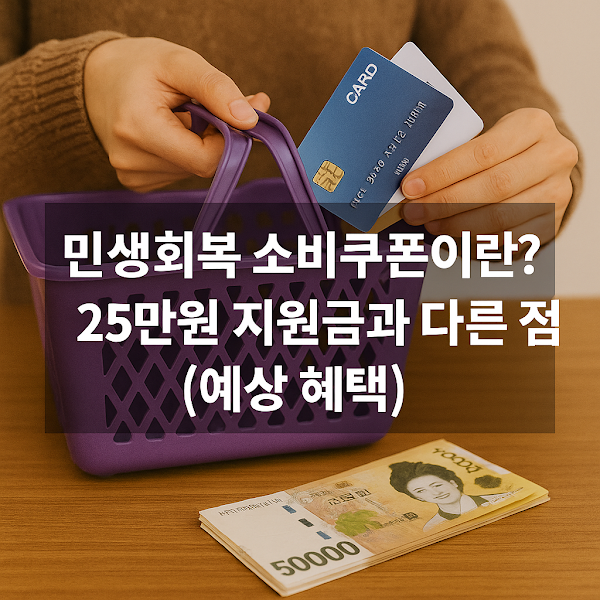 민생회복 소비쿠폰이란? 25만원 지원금과 다른 점 (예상 혜택)