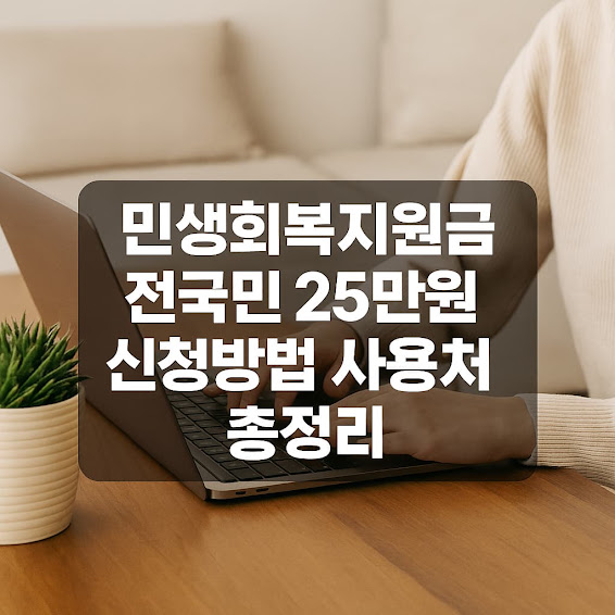 민생회복지원금 전국민 25만원 지급, 신청방법·대상·사용처 총정리