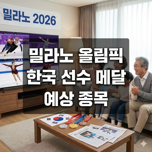 밀라노 올림픽 한국 선수 메달 예상 종목