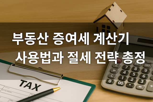 부동산 증여세 계산기 사용법과 절세 전략 총정리