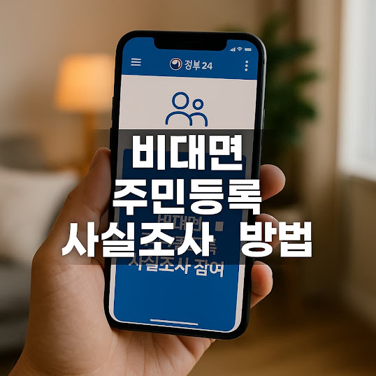 비대면 주민등록 사실조사 방법 총정리