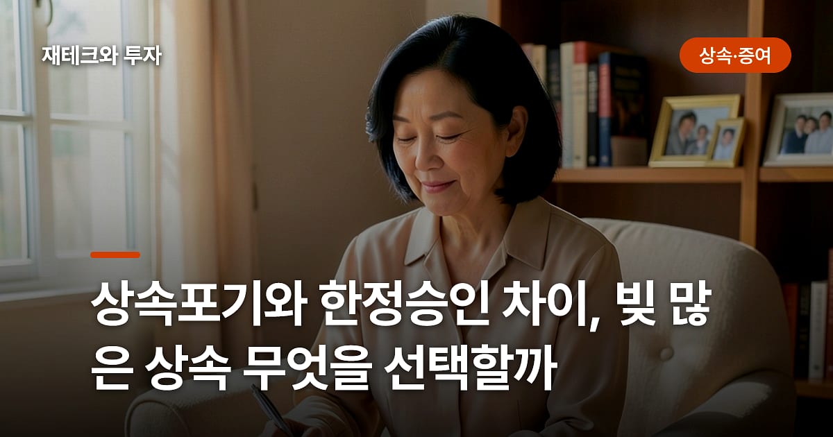 상속포기와 한정승인 차이, 빚 많은 상속 무엇을 선택할까