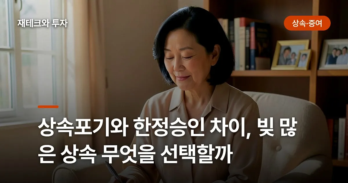 상속포기와 한정승인 차이, 빚 많은 상속 무엇을 선택할까