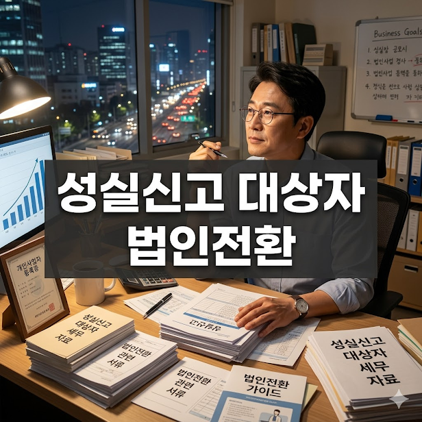 성실신고 대상자 법인전환 (의무, 혜택, 가산세 분석)