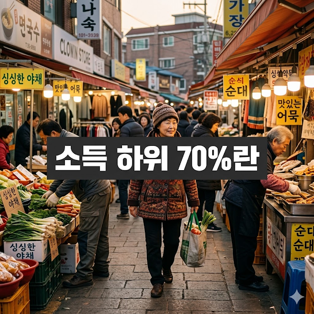 소득 하위 70%란