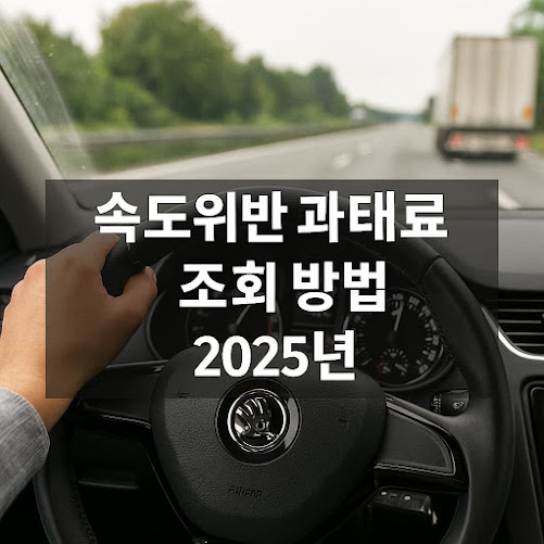 속도위반 과태료 조회 방법 가이드