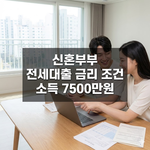 신혼부부 전세대출 금리 조건 소득 7500만원