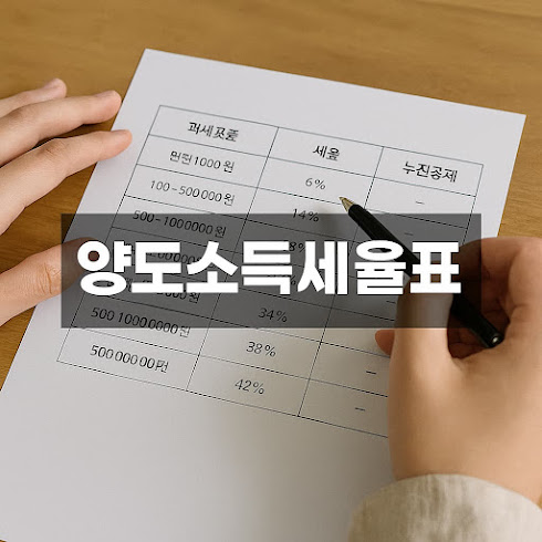 양도소득세율표 총정리 2026, 보유기간·주택 수별 세율과 계산 예시