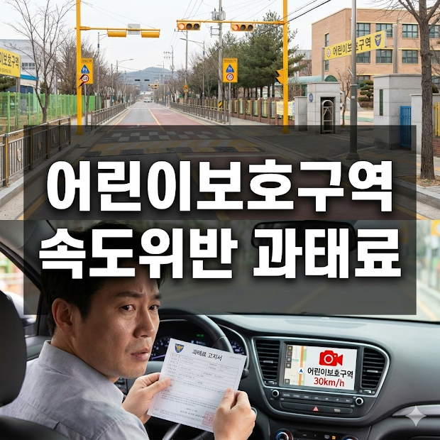 어린이보호구역 속도위반 과태료 벌점 총정리