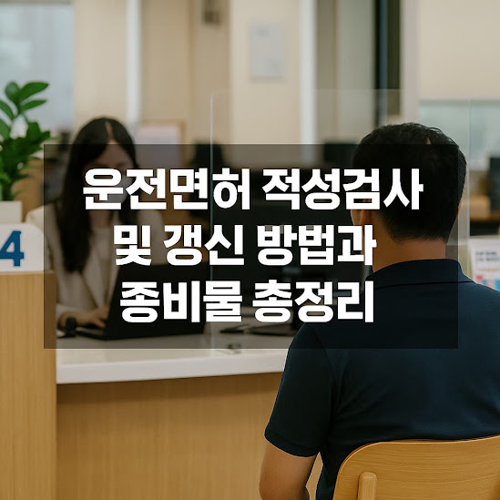 운전면허 적성검사 및 갱신 방법과 준비물 총정리
