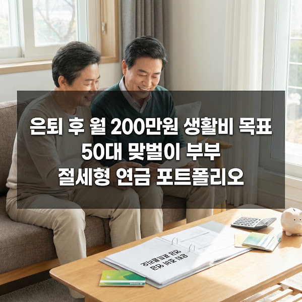 은퇴 후 월 200만원 생활비 목표 50대 맞벌이 부부 절세형 연금 포트폴리오