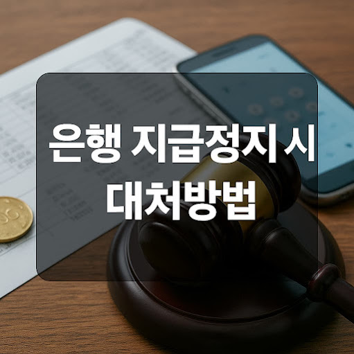 은행 지급정지 시 대처방법
