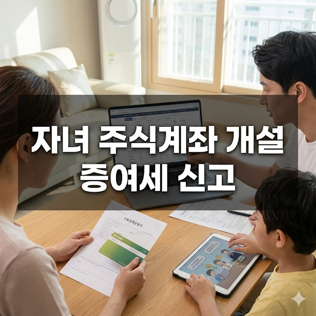 자녀 주식계좌 개설 증여세 신고