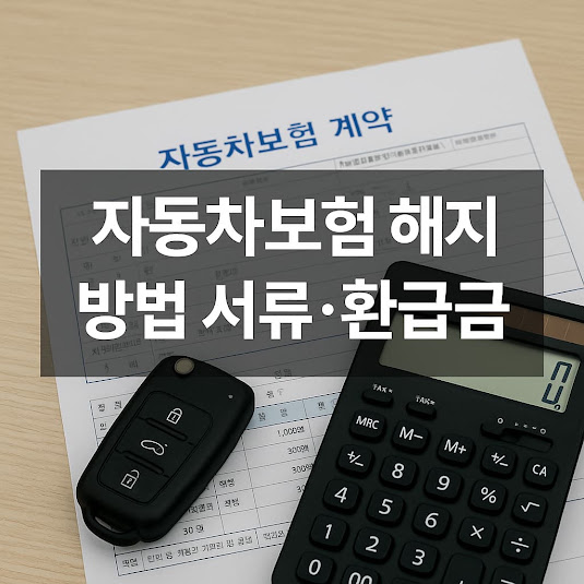 자동차보험 해지 방법, 준비서류, 환급금 총정리