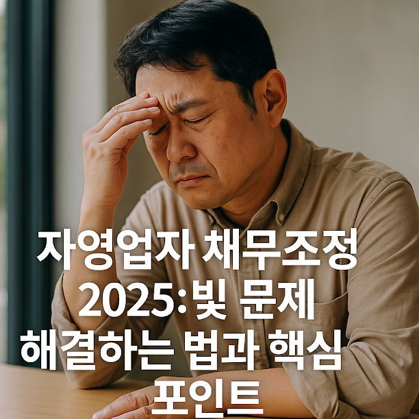자영업자 채무조정 빚 문제 해결하는 법과 핵심 포인트