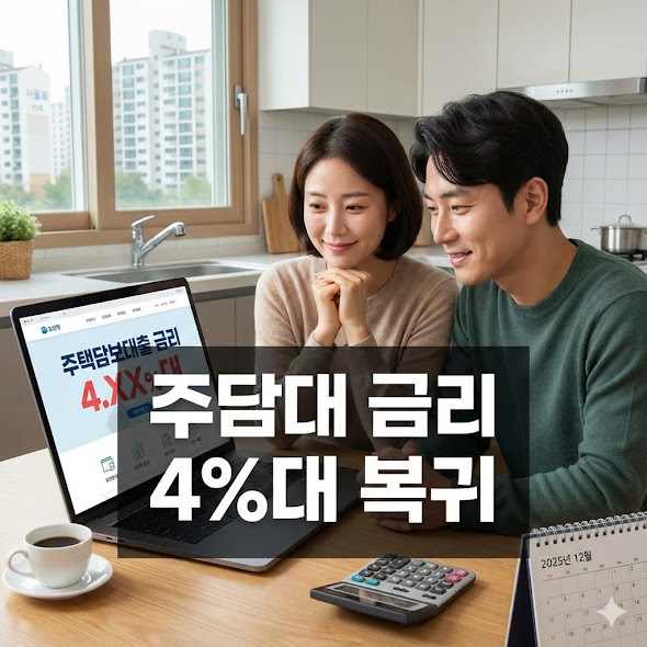 주담대 금리 4%대 복귀