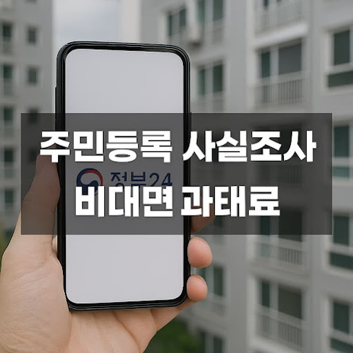 주민등록 사실조사 비대면 과태료 안내