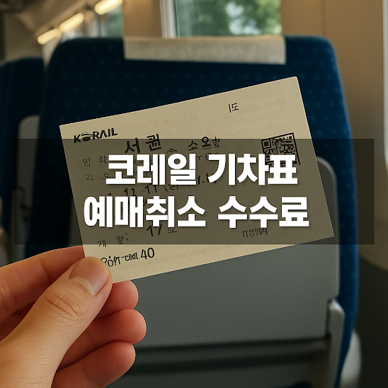 코레일 기차표 예매취소 수수료와 환불 규정 총정리
