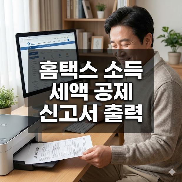 홈택스 소득 세액 공제 신고서 출력 가이드